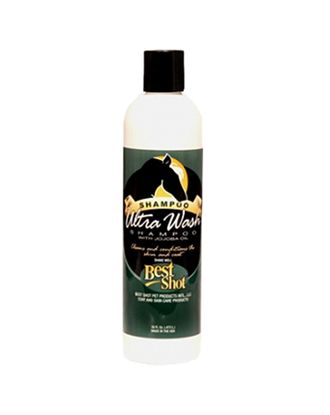 Best Shot Equine Ultra Wash Shampoo - kondycjonujący, niskopieniący szampon dla koni, z owsem, proteinami pszenicy i olejem jojoba, koncentrat 1:7 - 473ml