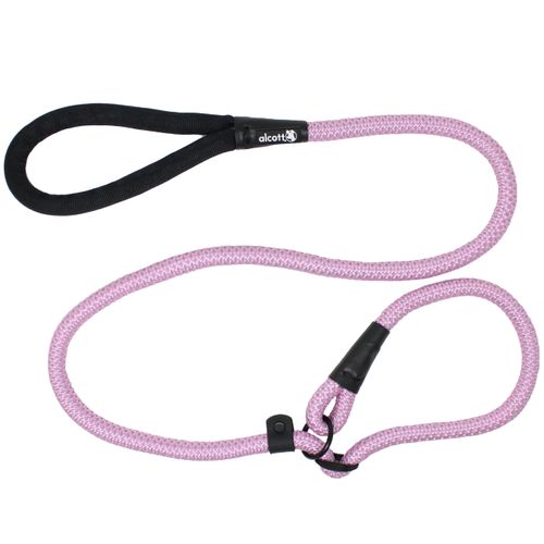 Alcott Adventure Slip Rope Leash 150cm Pink - odblaskowa smycz linowa dla psa, różowa