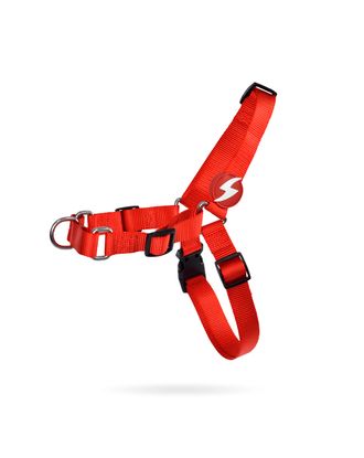 Dashi Solid Front Harness Red - szelki norweskie dla psa, no-pull, czerwone