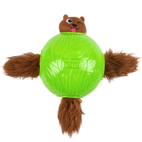Nina Ottosson Dog Snuffle N' Treat Ball Level 2 Small - węchowa piłka na przysmaki dla psa, z 4 wiewiórkami, poziom 2, mała
