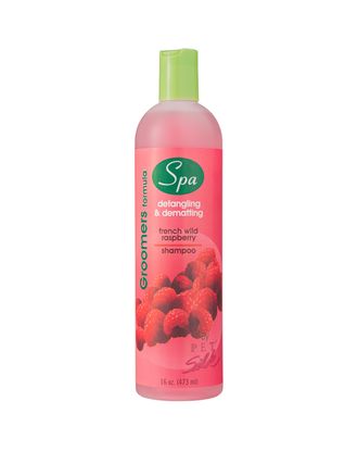 Pet Silk Spa Formula French Wild Raspberry Shampoo 473ml - nawilżający szampon ułatwiający rozczesywanie sierści, o zapachu malin, koncentrat 1:16