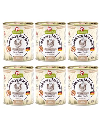 GranataPet Poultry PUR - monoproteinowa bezzbożowa mokra karma dla psa, drób - 6x 800g