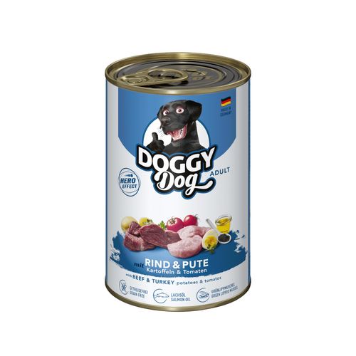 Doogy Dog Beef & Turkey - bezzbożowa mokra karma dla psa, z wołowiną i indykiem