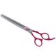 Jargem Fuchsia Chunkers 7,5" - Single Blade Thinning Scissors With Satin-finished Handle and Decorative Screw, 24 Teeth