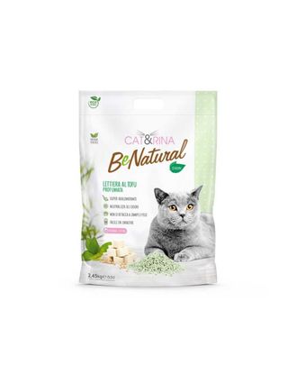 Cat&Rina BeNatural Tofu Litter Green Tea - roślinny żwirek zapachowy dla kota, zielona herbata, zbrylający, biodegradowalny pellet - 5,5L (2,45kg)