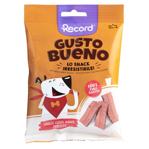 Record Gusto Bueno Roasted Beef Flavor Stripes 50g - smaczki dla psa, paski o smaku pieczonej wołowiny