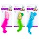 Flamingo Cat Polka Mouse 17cm - zabawka dla kota z piórkami, mysz w kropki z kocimiętką