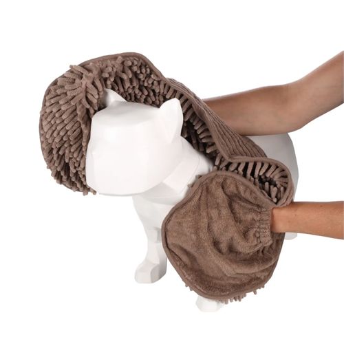 Flamingo Pakka Rapid Dry Towel 80x30cm - ręcznik dla psa, z kieszeniami na dłonie