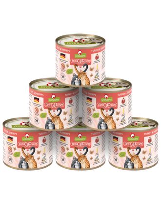 GranataPet DeliCatessen Turkey &amp; Shrimps - bezzbożowa mokra karma dla kota, indyk i krewetki - 6x 200g