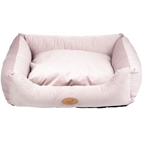 Blovi Bed Velur Love Pink L - eleganckie welurowe legowisko dla psa i kota, prostokątne brudny róż