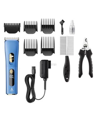 Andis enVision Cordless Clipper Pet Kit - bezprzewodowa maszynka do strzyżenia psa, zestaw 12 elementów