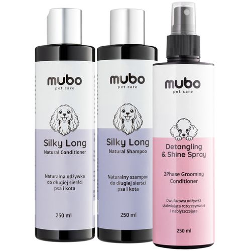 Mubo Silky Show Set - zestaw do pielęgnacji długiej sierści psa i kota