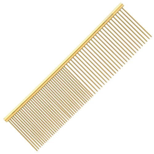 So Posh Metal Comb Magnifique 19cm - metalowy grzebień groomerski, złoty, mieszane piny 50/50