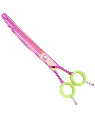 P&W ButterFly Curved Chunker Scissors 7,5" - degażówki groomerskie gięte, 39 ząbków