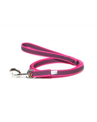 Julius K9 Color & Gray Supergrip Leash With Handle Pink - smycz treningowa z uchwytem, różowa, antypoślizgowa