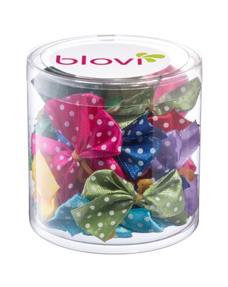 Blovi Bows Polka Color 25szt. - kolorowe kokardki w kropki dla psa, satynowe na gumce