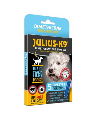 Julius-K9 Dimethicone Dog Spot-on 5x1ml - krople przeciw pchłom i kleszczom dla psa
