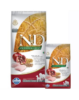 Farmina N&D Ancestral Grain Chicken & Pomegrante Adult Medium & Maxi