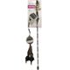 Flamingo Cat Pirin Dangler 2 Balls - stylowa wędka dla kota z 2 piłeczkami, piórkami i pomponikami, z kocimiętką