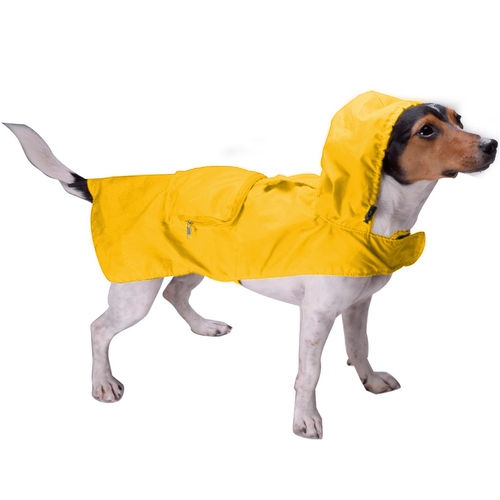 Record Pocket WaterProof Jacked Yellow - praktyczna, ortalionowa kurtka przeciwdeszczowa z etui do przechowywania, żółta