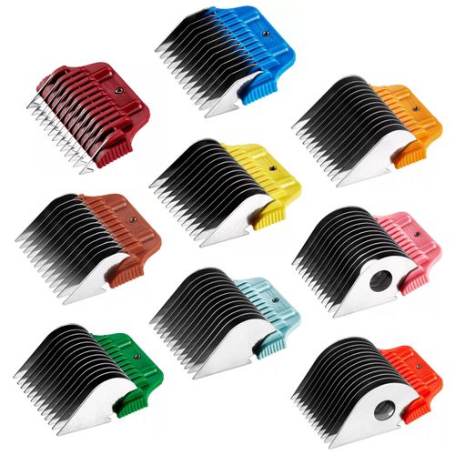 Heiniger Wide W-Snap-On Stainless Steel Comb - nasadki dystansowe ze stali nierdzewnej do szerokich ostrzy Snap-On