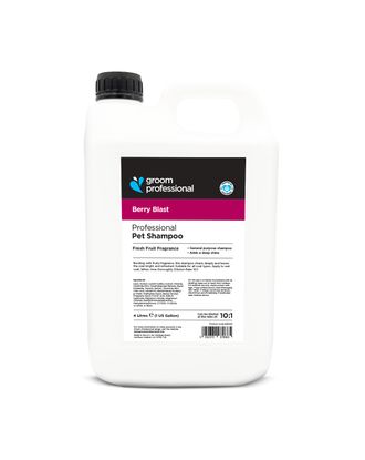 Groom Professional Berry Blast Shampoo - oczyszczający szampon z ekstraktem z jeżyn i malin, do każdej sierści, koncentrat 1:10 - 4L