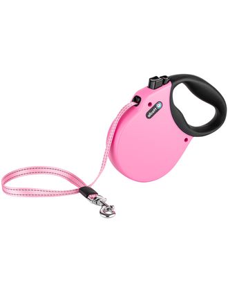 Alcott Adventure Retractable Leash Pink - odblaskowa smycz automatyczna dla psa, różowa