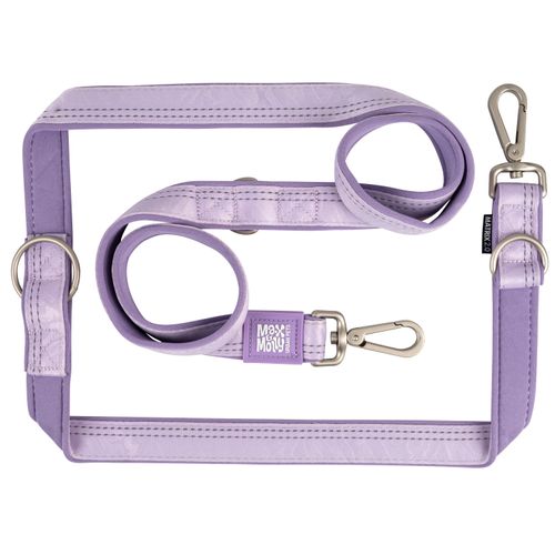 Max&Molly Multi Function Leash Matrix 2.0 Lavender - przepinana smycz dla psa, odblaskowa, fioletowa