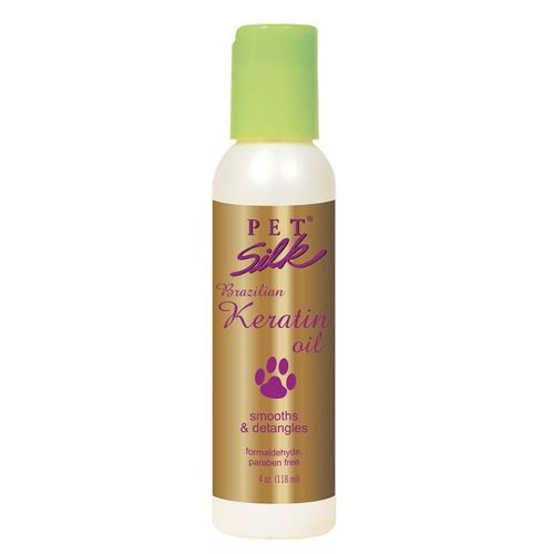 Pet Silk Brazilian Keratin Oil 118ml - nawilżający i wygładzający olejek z keratyną, do przesuszonej sierści psa i kota