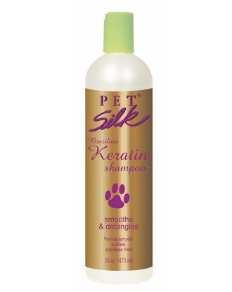Pet Silk Brazilian Keratin Shampoo - nawilżający, wygładzający szampon dla psa i kota, z keratyną brazylijską i jedwabiem, koncentrat 1:16 - 473ml