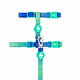 Dashi Lumix Borealis Cat Harness + Leash - Harness & Leash Set for Cats, Blue-Green
