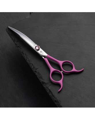 Blovi Amber Line Curved Scissors 6,5" - with Decorative Tension Screw, Pink