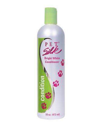 Pet Silk Bright White Conditioner - odżywka rozjaśniająca do białej i jasnej sierści, dla psów i kotów, koncentrat 1:16 - 473ml