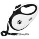 Biglo Ergo Plus White Retractable Leash - smycz automatyczna dla psa, z antypoślizgowym uchwytem
