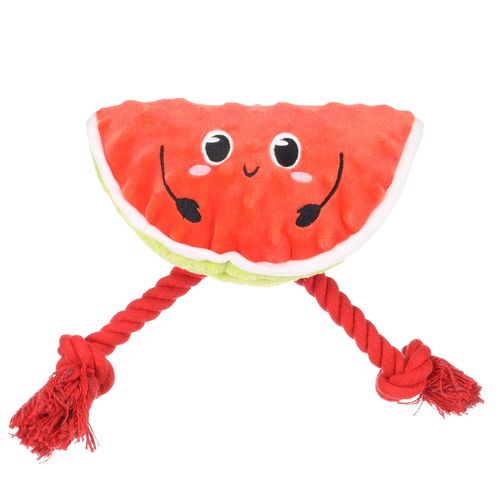 Flamingo Bubto Watermelon with Rope 20cm - pluszak dla psa, arbuz ze sznurem, z piszczałką