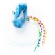 Flamingo Cat Howi Ball Ribbons - gumowa piłeczka dla kota, z futrem, wstążkami i dzwoneczkami