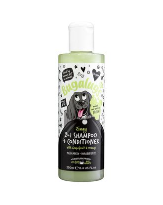 Bugalugs Zingy 2in1 Shampoo - szampon z odżywką dla psa,  zapach grejpfruta i pomarańczy - 250ml