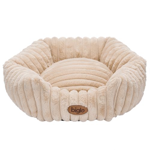Biglo Cobe Hexagon Light Brown - eleganckie i mięciutkie legowisko dla psa i kota, jasny brąz