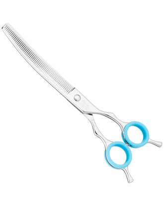 P&W AA Love Curved Thinning Scissors 7,5" - degażówki groomerskie gięte, 58 ząbków z mikroszlifem