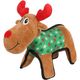 Flamingo Christmas Quilty Reindeer - zabawka świąteczna dla psa, pluszowy renifer z piszczałką, brązowy