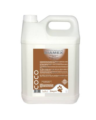 Diamex Coco Shampoo - szampon z olejem kokosowym, do długiej, gęstej sierści, koncentrat 1:8 - 5L