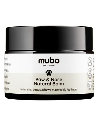 Mubo Paw & Nose Fragrance Free Natural Balm 50g - naturalne masełko do łap i nosa, dla psa i kota, bezzapachowe 
