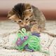KONG Pull-A-Partz Yarnz - zabawka dla kota 3w1, kłębek wełny i mysz w szeleszczącej owijce, z kocimiętką