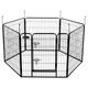 Flamingo Kennel Zecta Black - kojec dla psa, szczeniaka, z stabilną ramą, 6 paneli 79x80cm