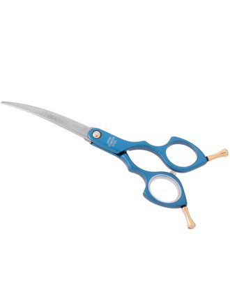 Madan Curved Pet Grooming Scissors 6" - profesjonalne, ultralekkie nożyczki gięte z japońskiej stali nierdzewnej, aluminiowa rękojeść