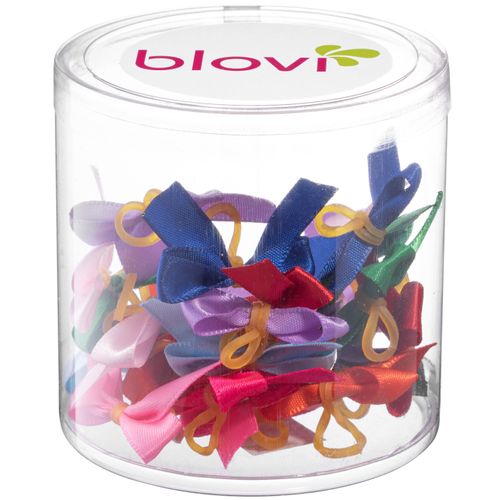 Blovi Bows Simple 25szt. - kolorowe, satynowe kokardki dla psa, gładkie, wąskie, na gumce