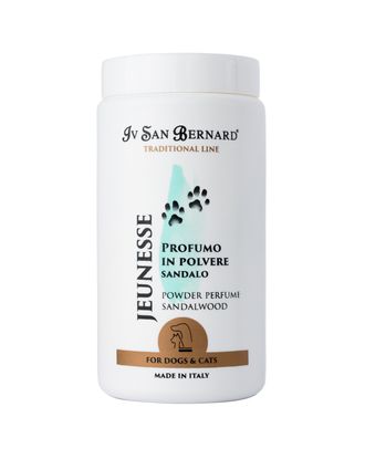 Iv San Bernard Powder Perfume Jeunesse 80g - perfumowany talk o zapachu drzewa sandałowego dla psa i kota