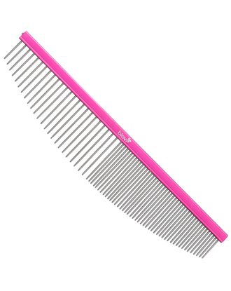 Blovi Ultralight Crescent Comb 16cm - bardzo lekki, półokrągły grzebień metalowy dla psa, mieszany rozstaw pinów (50/50)