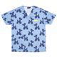 Artero Denver Smock Blue - niebieska bluza groomerska unisex, z rzepami w talii, wzór w balonowe pudle