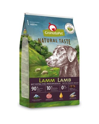 GranataPet Natural Taste Lamb - bezzbożowa karma dla psa, z jagnięciną - 4kg